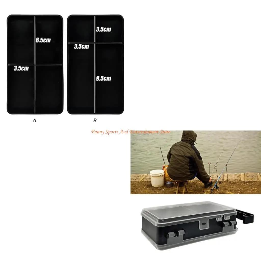 C4DE 8 grids storage box artificial baits Organizers fishing hooks Practice case