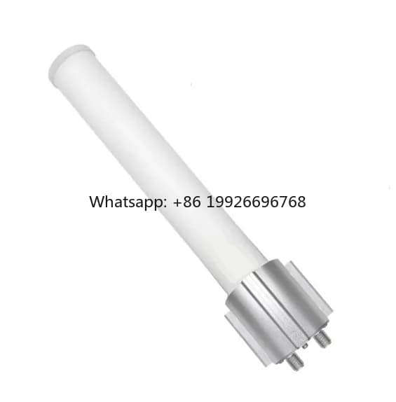 Antenna WiFi MIMO 2x2 Dual Band Omni in Fibra di Vetro per Esterni 2400-2500MHz, 2 Porte, 9 dBi con 2 Connettori RP-SMA-F