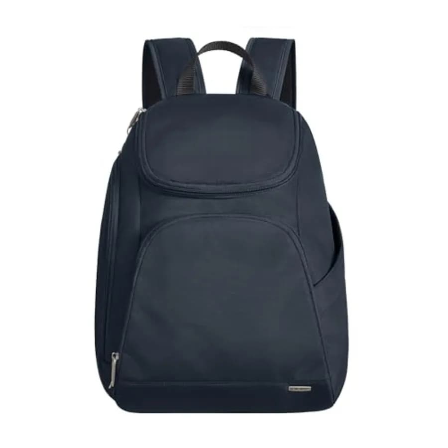 Classic Backpack Anti-theft for Open Travel, Material in Polyester Resistant, Black Color, Hidden Pocket with RFID and Adjustable