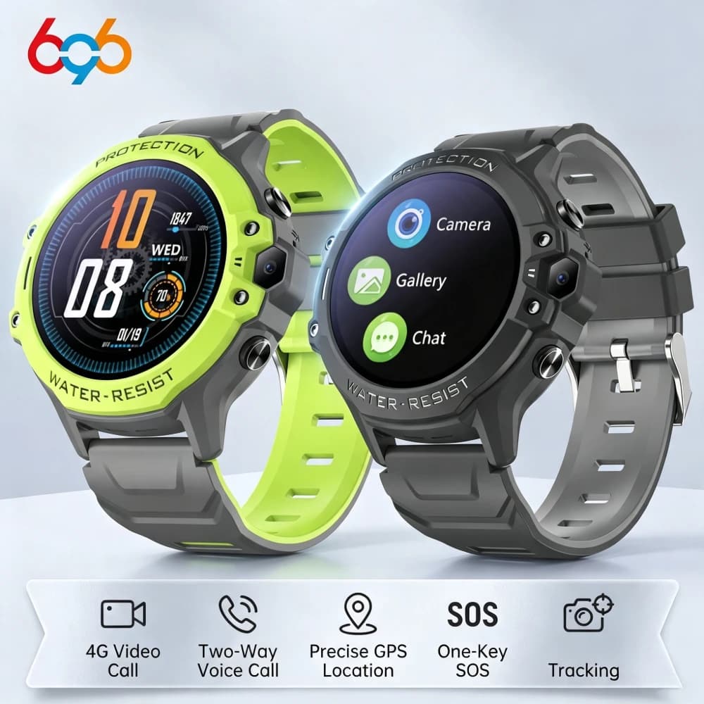 New Student 4G Video‑Call Smart Watch Waterproof WIFI LBS Location, 700Mah Battery Calculator for Children