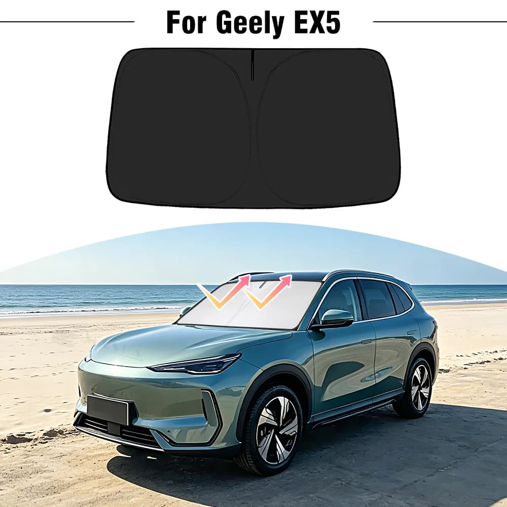 Car Windshield Sunshade Cover For Geely EX5 2024 2025 2026 Front Window Sun Shade Visor UV Protection Accessories