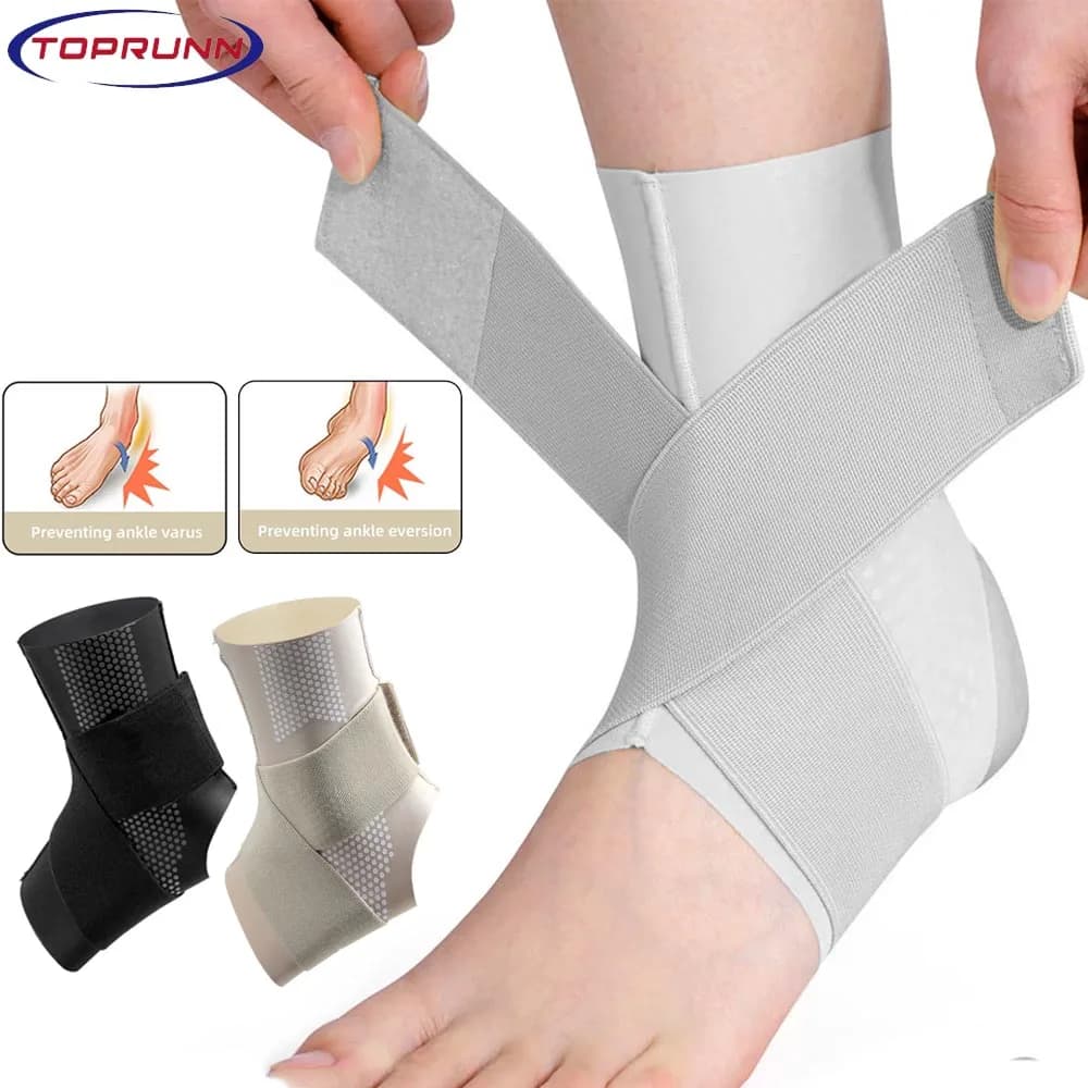 1 tutore per caviglia per uomo e donna, fascia per caviglia a compressione regolabile ultra sottile, supporto per caviglia per fascite plantare, allenamento, sport