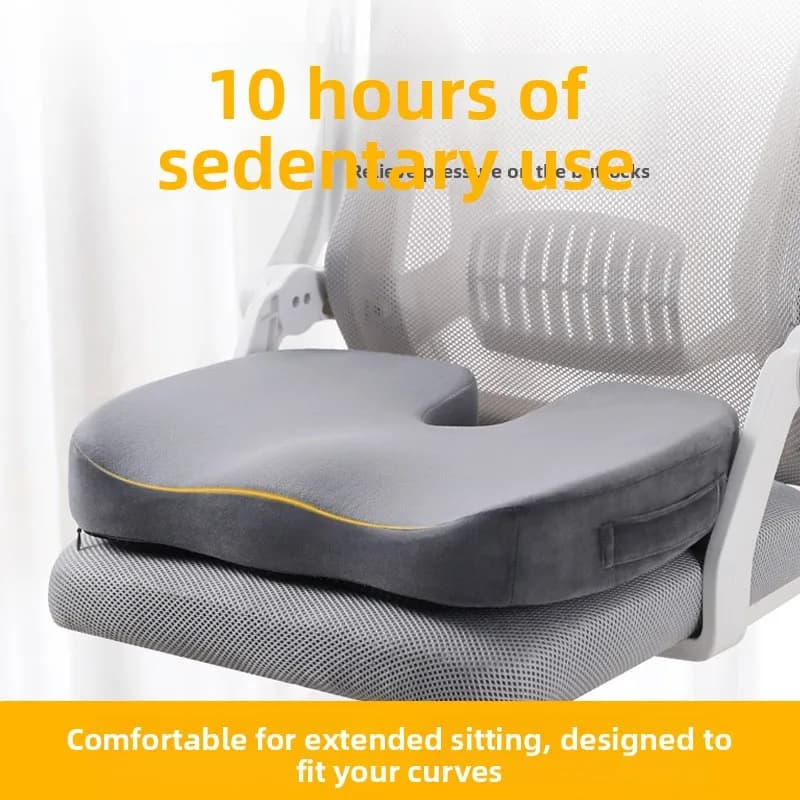 Cuscino per Sedia da Ufficio Quattro Stagioni, Cuscino per Sgabello Studente, Cuscino in Memory Foam Traspirante per Seduta e Supporto Lombare
