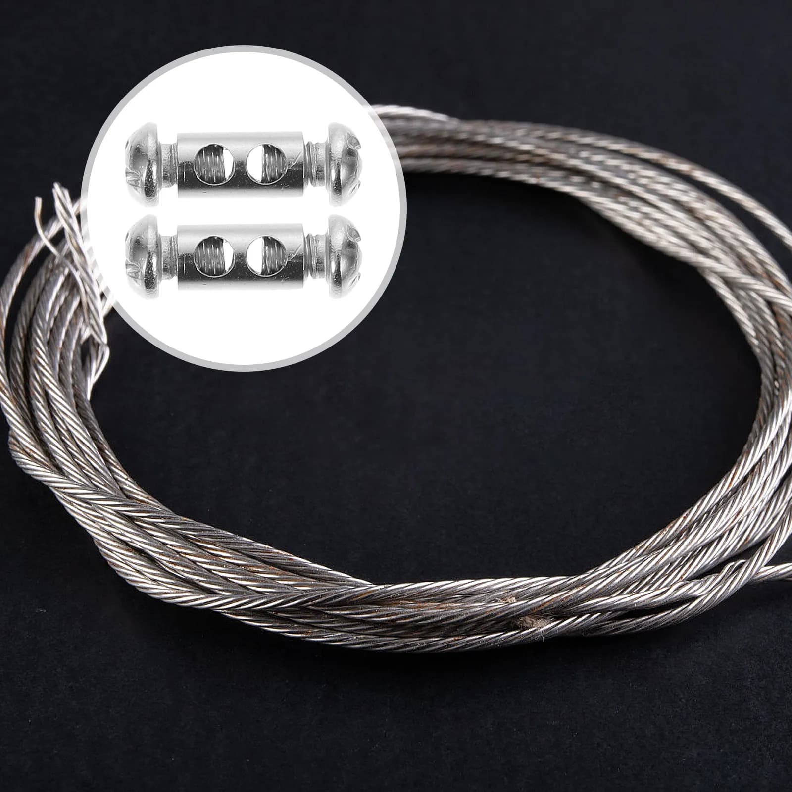 Morsetti per Cavi in Acciaio Inox a Doppio Foro, 20 Pezzi, Clip per Funi Metalliche Resistenti per Uso Marino