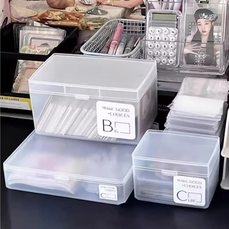Card Holder Box Idol Card Organizer Kpop Photo Card Collection Identity Card Organizers Office Card Holders