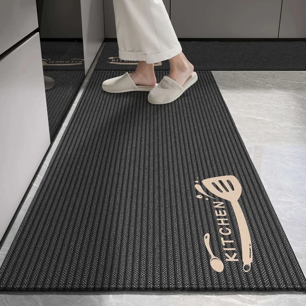 VIKAMA Kitchen Rug Long Strips Water-Resistant Oil-Resistant Stain-Resistant Anti-Slip Entrance Carpet For The Foyer Home Decor