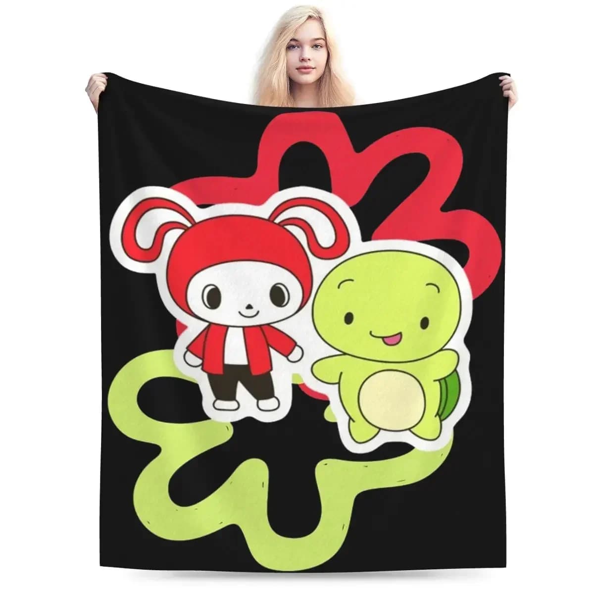 JJ MIKEY MAIZEN Coperta in flanella morbida e calda, copriletto per letto, soggiorno, picnic, viaggio, casa, divano