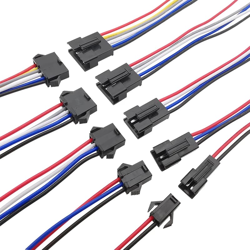 5 paia JST SM 2/3/4/5/6 Pin 2.54mm Passo Maschio Femmina Spina LED Cavo di Prolunga Connettore del Cavo Per HA CONDOTTO LA Luce di Striscia FAI DA TE 10/15/20 CM
