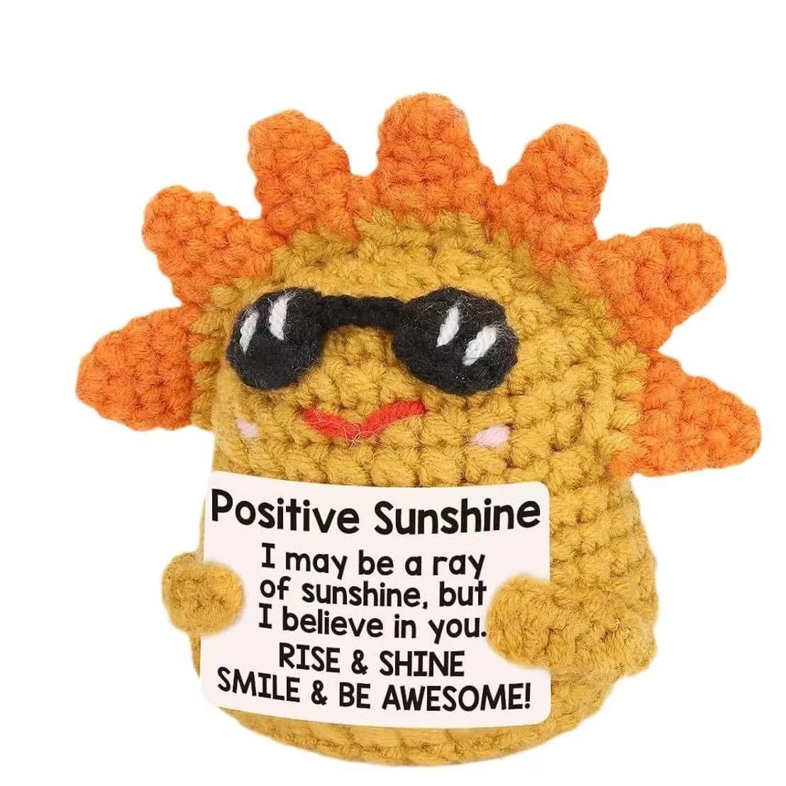 1 Pezzo Gancio Creativo per Occhiali da Sole - Ornamento Decorativo Piccolo Lavorato all'Uncinetto con Energia Positiva e Incoraggiamento