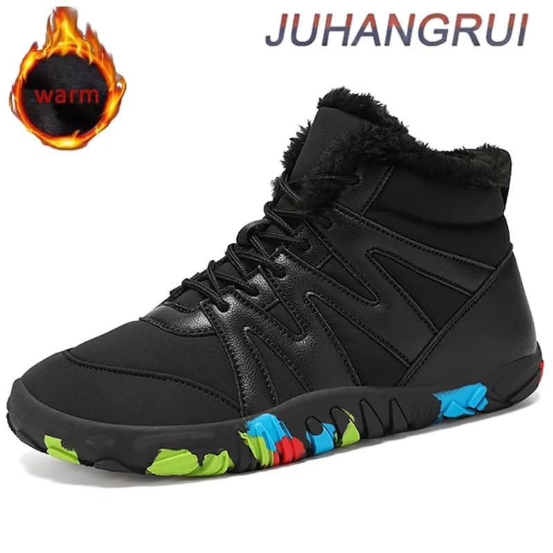 Nuove scarpe invernali da donna in cotone caldo spesso stivali da neve alti da esterno impermeabili antiscivolo calzature alte calde in peluche da donna