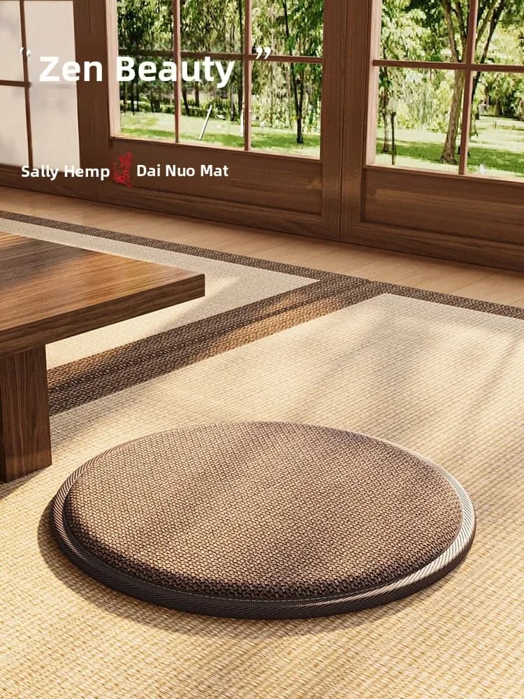 Japanese Style Meditation Cushion Zafu Floor Mat Windowledge Tatami Mat Home Decorative round Pad Customizable