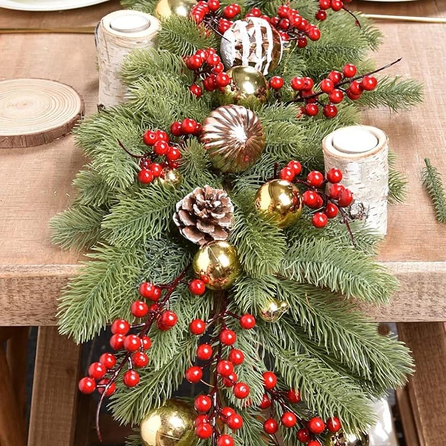 1 pcs artificial green plants christmas tree garland house decorative courtyard outdoor pine tree rattan hanging hot selling products