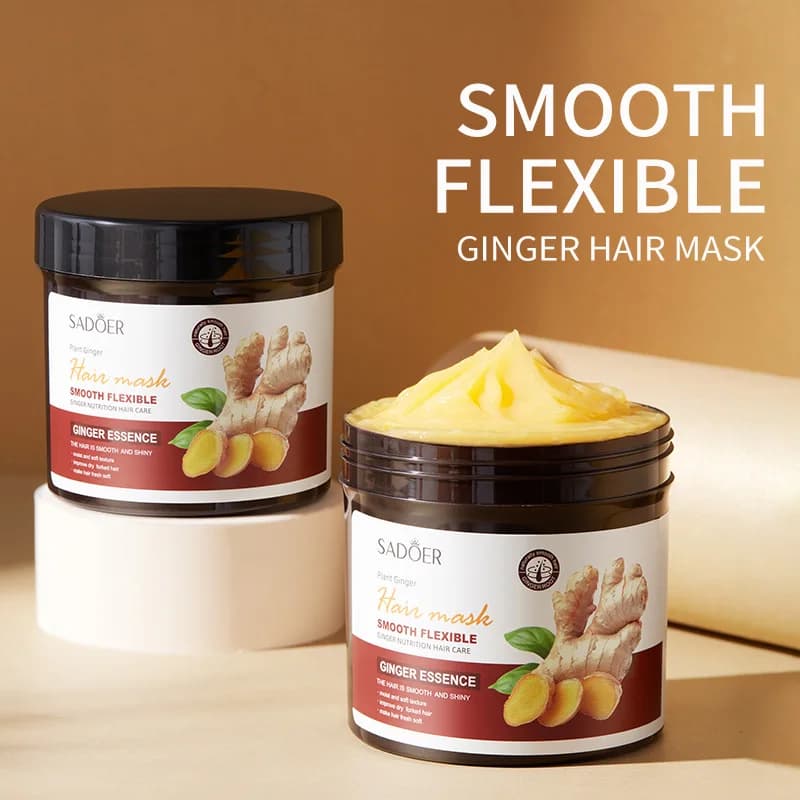 Ginger-haired mask, improves cream effect, softens and nourishes hair, repairs double tips.