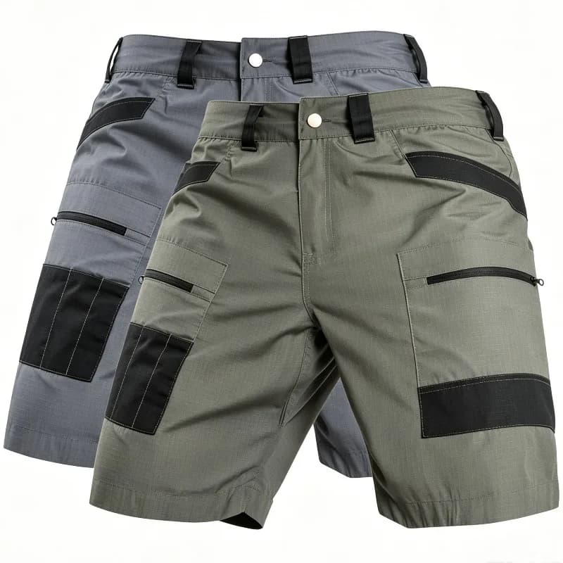 Lightweight Summer Mens Tactical Cargo Shorts Multi Zipper Side Pockets Breathable Hiking Camping Cycling Fishing Casual Shorts