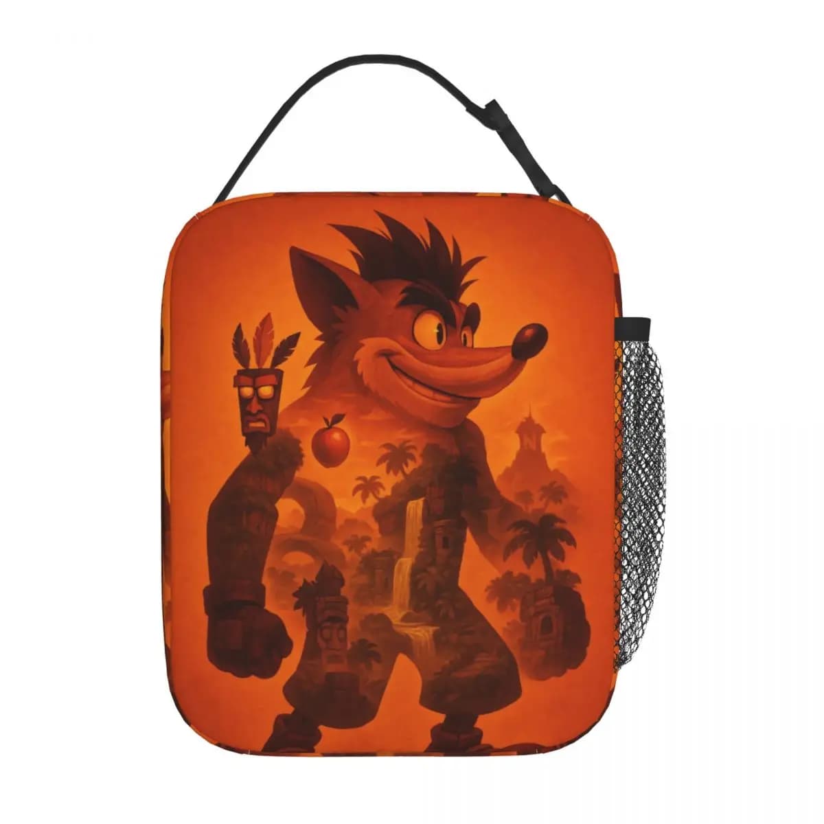Borsa termica per il pranzo Crashs Bandicoots Contenitore per pasti Videogioco Grande borsa per il pranzo Borse per la conservazione degli alimenti Viaggio in ufficio