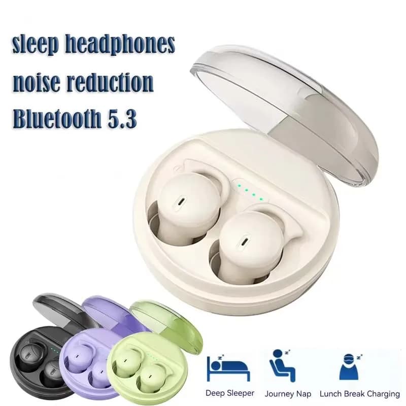 Mzymi Bluetooth5.3 Earphone Mini Q26 Sleeping Headset Wireless Earbud Invisible Comfortable Noise Canceling Headphones With Mic