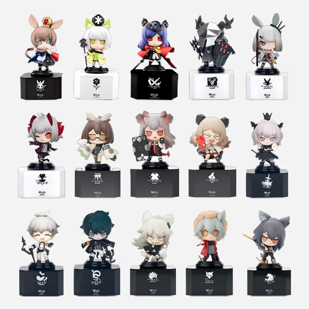 Sunsyea Arknights Merchandise ufficiale Serie di pezzi degli scacchi autentici originali Vol.1/2/3/4/5 Set di bambole con 3 disegni