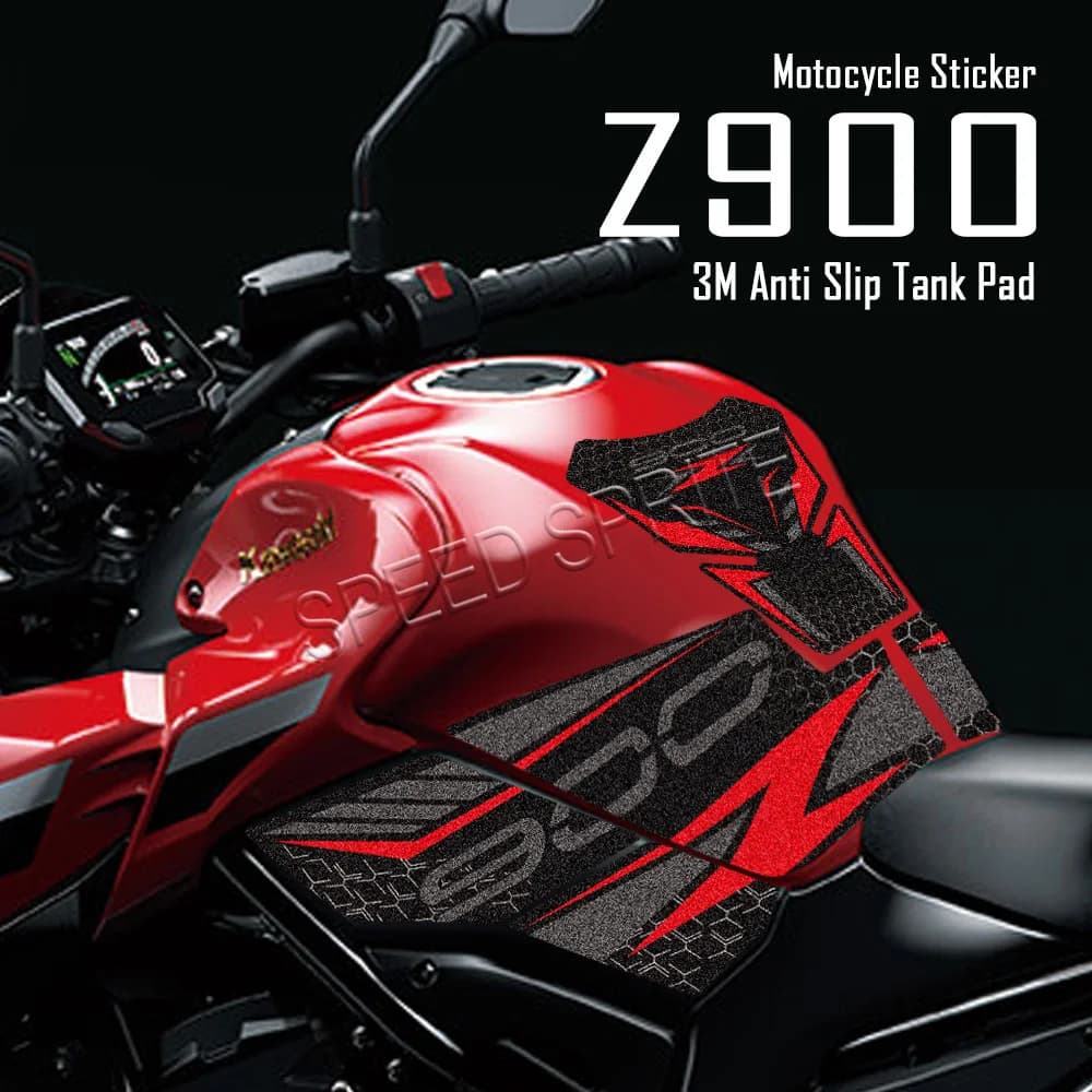 For Z900 z900 3M Motorcycle Anti-slip Relief of the Armed Tank Wall decal Gas Cap Protection Oil Decal Accessories Waterproof 2017-2024