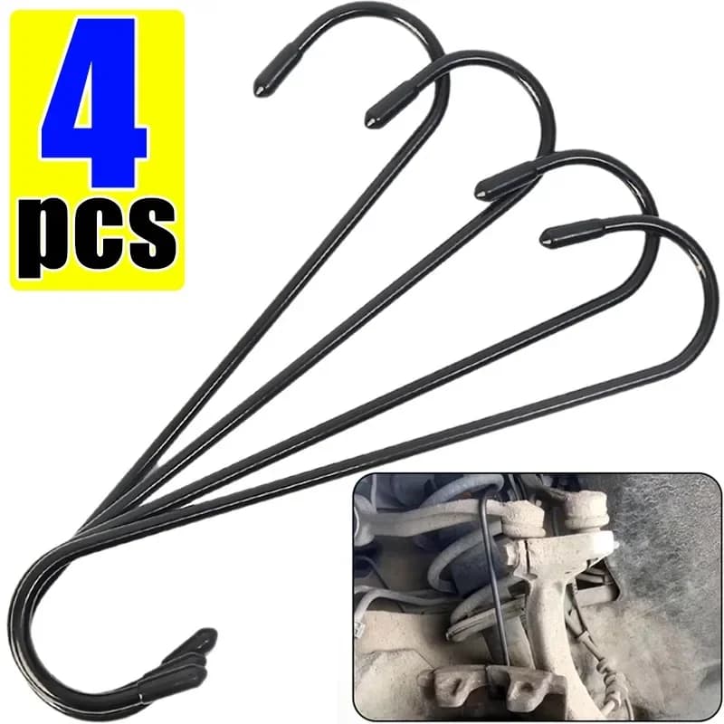 4/1 pz Pinza Per Auto S Forma Gancio Gancio Strumento Pinza Freno Gancio Ganci con Punte In Gomma per Cuscinetto Asse Accessori Automotive