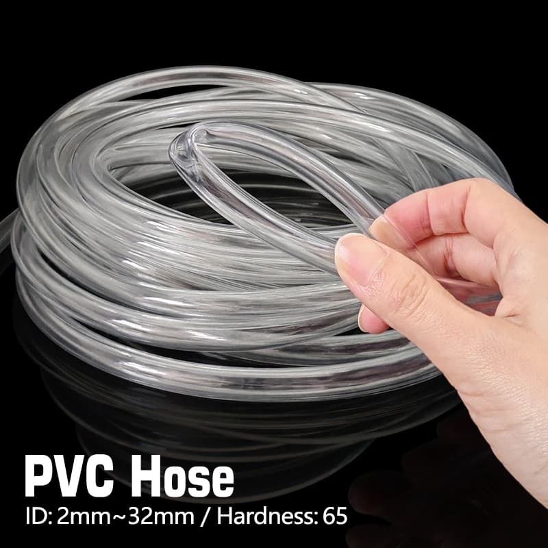 Tubo in PVC di Alta Qualità, Trasparente e Inodore, 2-12mm, Flessibile per Acquari, Vasche per Pesci, Pompe da Giardino