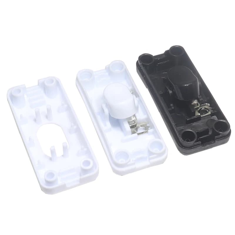 【10-2PCS】ON/OFF Inline Switch Black Inline Table Lamp Desk Light Cord Cable Switch 110-250V