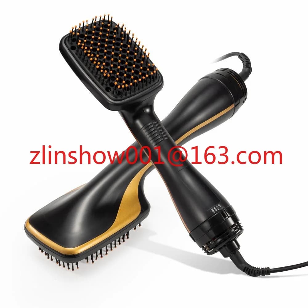 Pettine elettrico Set per styler staccabile e intercambiabile 2 in 1 Spazzola per asciugacapelli Ferro rotante Bigodino automatico