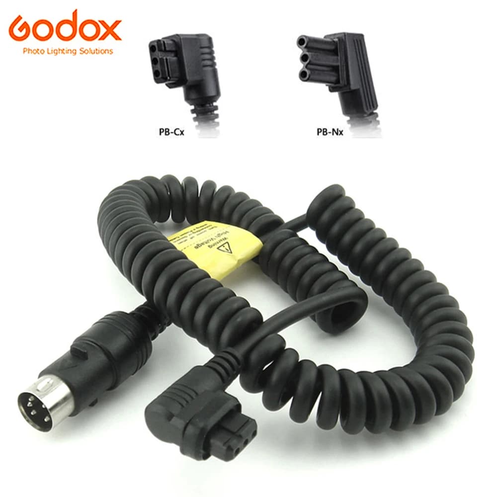 Godox PB960 Cavo di alimentazione CX/NX Cavo connettore batteria flash esterno per Canon Nikon Godox Yongnuo Speedlite