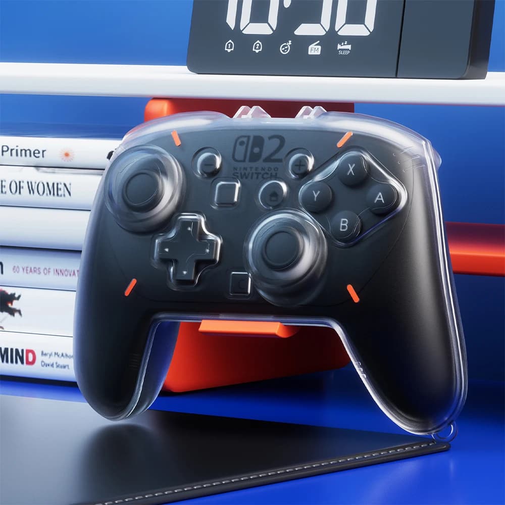 Custodia Protettiva Trasparente in PC per Controller Switch 2 Pro, Cover Antiurto Rigida per Controller da Gaming