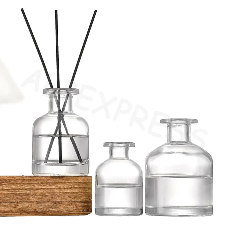 Reed Diffuser Essential Oil Bottle Oil Diffusers Sticks 1Pcs 50ml Home Fragrance Diffuser Bottle Party Gifts Glass Container