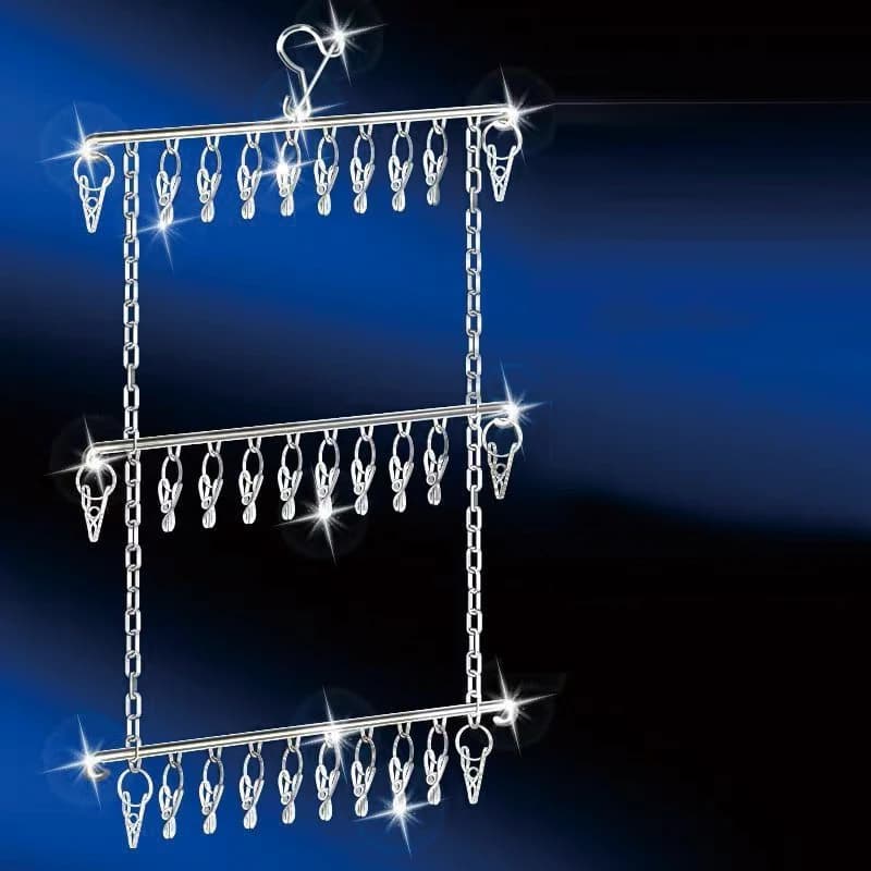2-4 coats of stainless steel anti-wind spring clothes hangers white sock sock towel bra sticker spring hook aerator dryer
