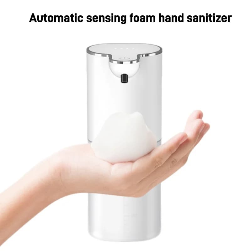 Dispenser automatico di sapone in schiuma, senza contatto, ricaricabile tramite USB, sensore a infrarossi intelligente, montaggio a parete, da appoggio, per bagno, cucina, casa