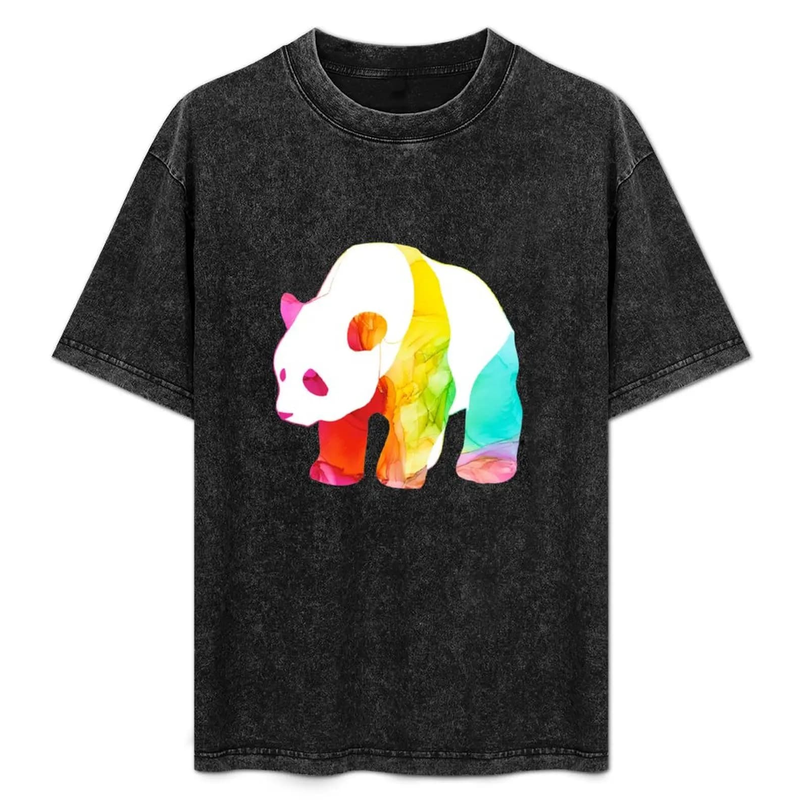 T-shirt Rainbow Pride Panda T-shirt sportiva traspirante da uomo