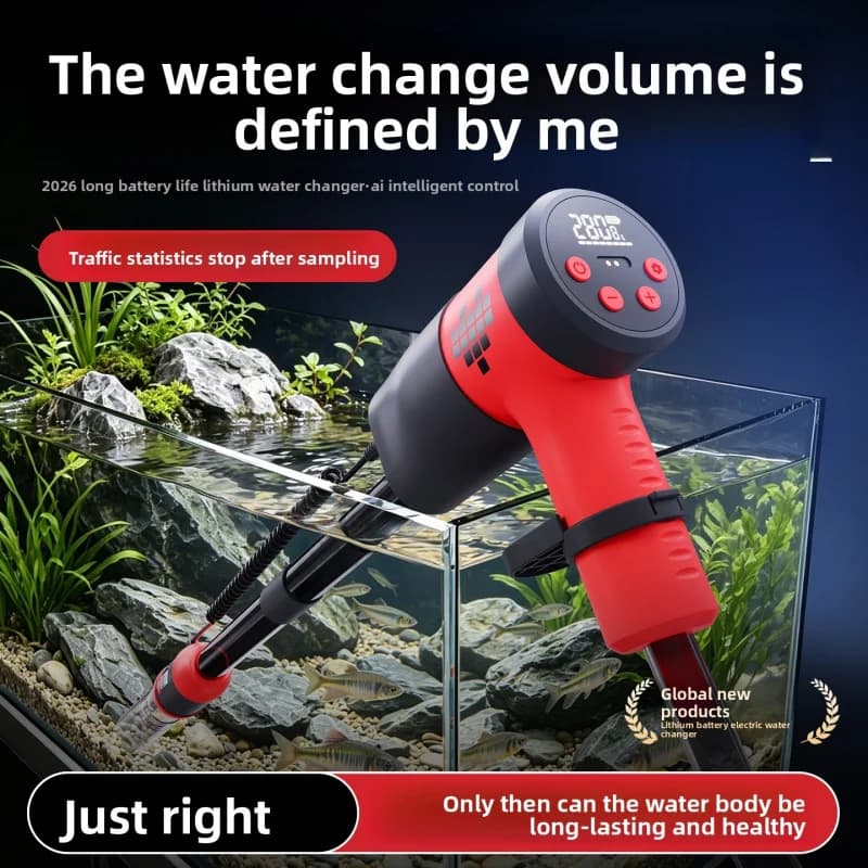 Electric Aquarium Gravel Vacuum & Water Changer – Bottom Waste Extractor, Sand Cleaner & Pump for Turtle / Fish Tank
