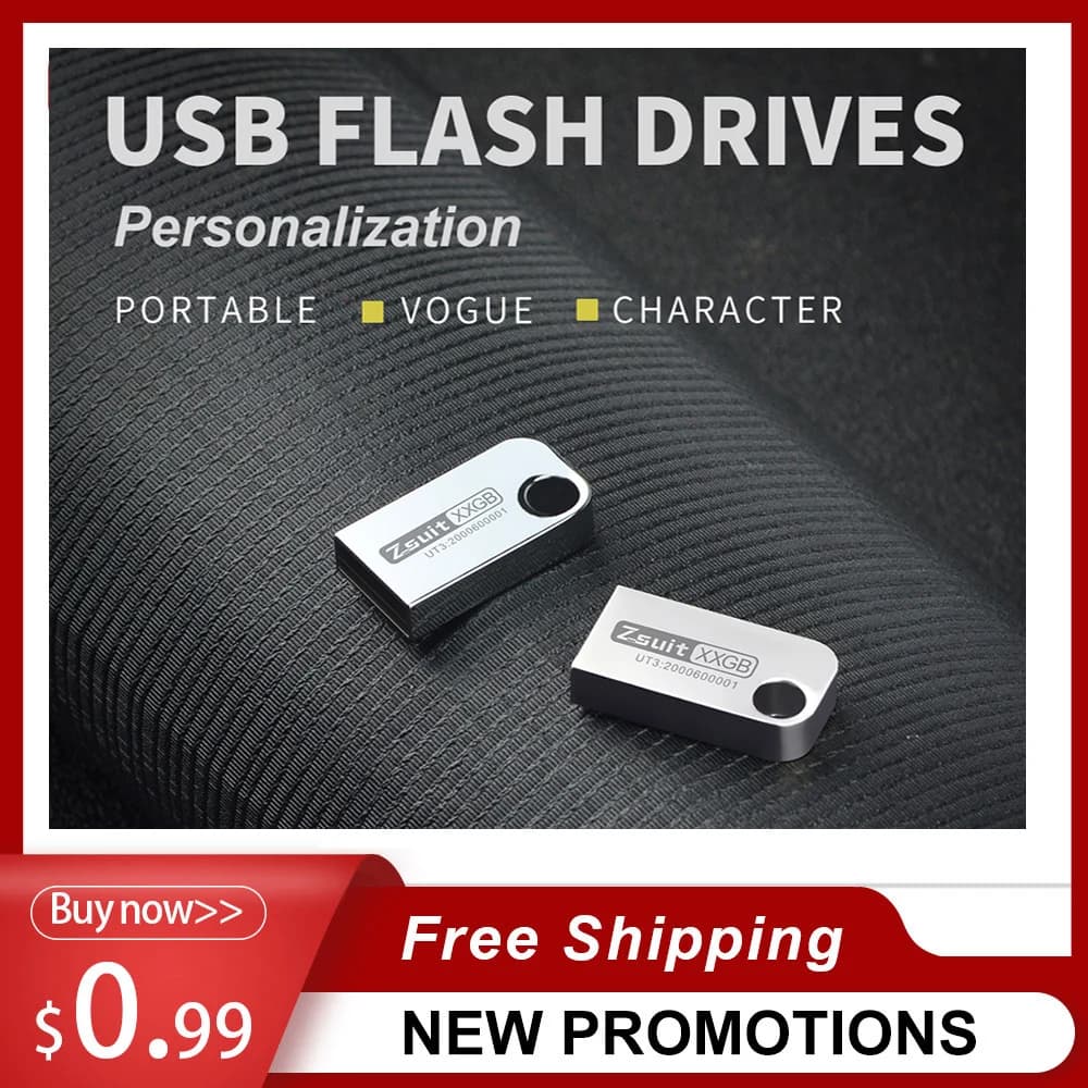 Mini chiavetta USB U-disk con memoria ad alta velocità Logo in metallo Pendrive Chiavetta USB Fflash da 32 GB 4 GB 64 GB Chiavetta USB USB 3.0 Pen Drive