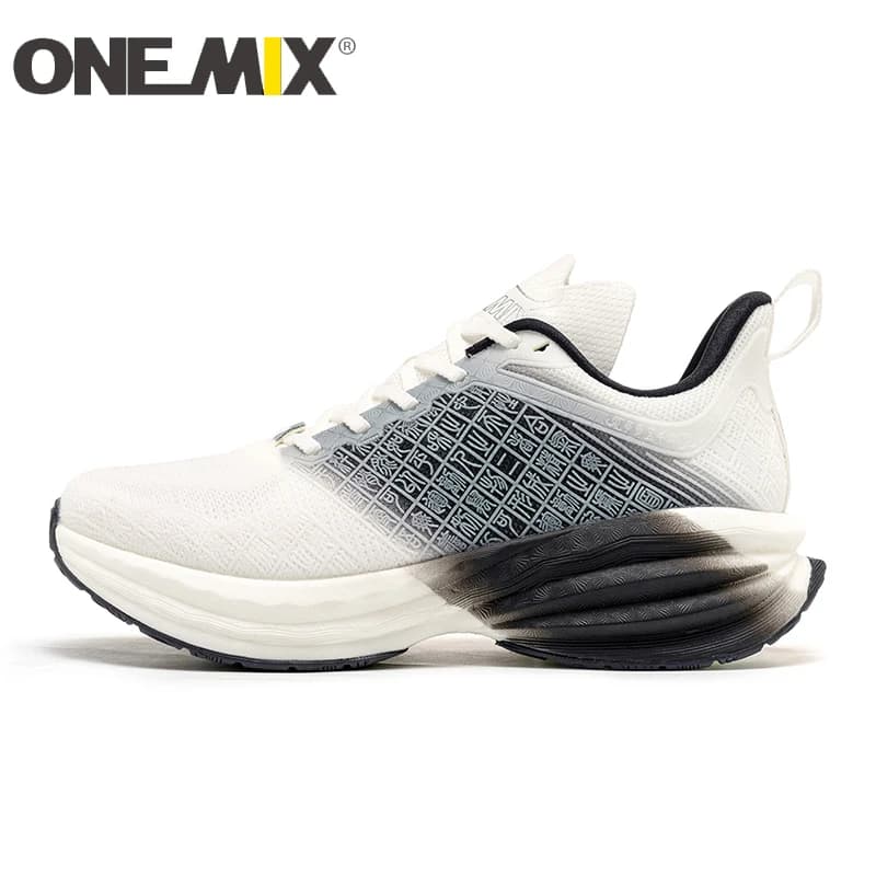 ONEMIX Chinese Style Running Shoes Breathable Fashion Character Vamp Air Bearing Sports Shoes Outdoor Walking Shoes