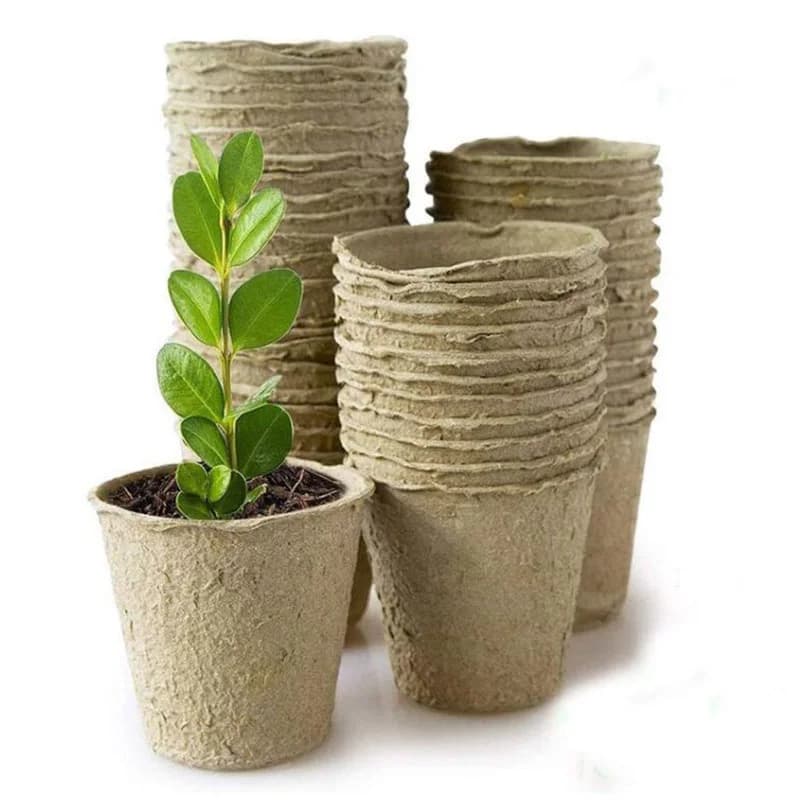 30 pieces of paper Grow Pot Nursery Cup growing pot tray Seed veg planter Plant Starter Flower Herb biodegradable eco-friendly c1
