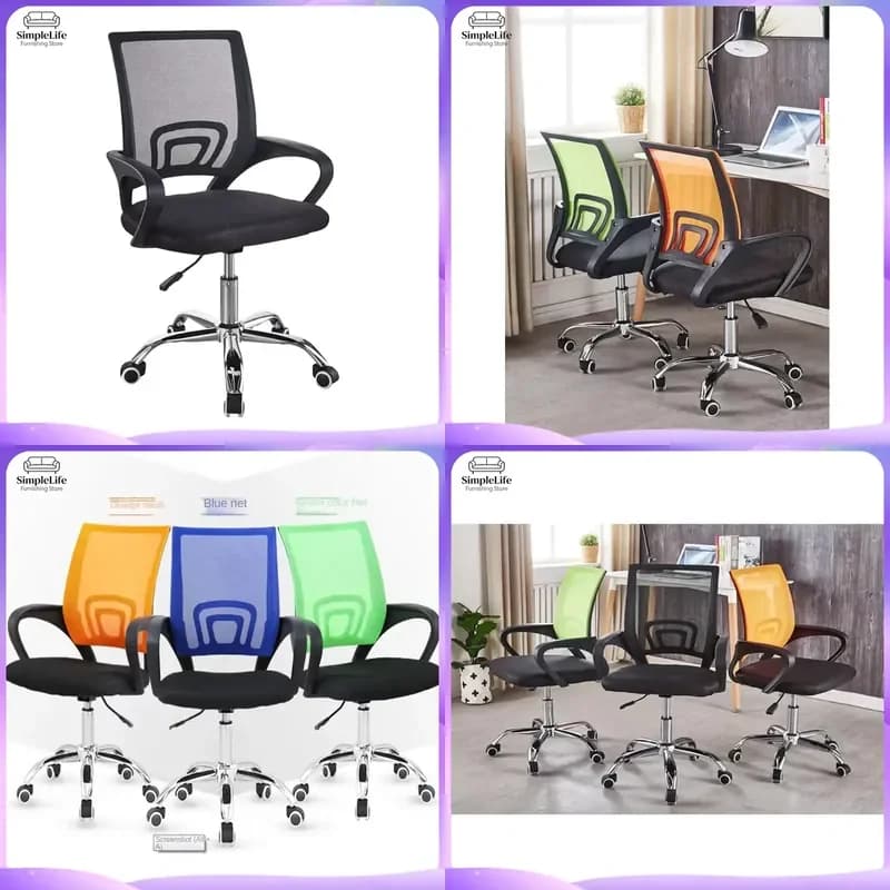 Ergonomic Office Chair Adjustable Swivel Computer Desk Chair High Back Mesh Executive Gaming Chair Comfortable Home Work Seat