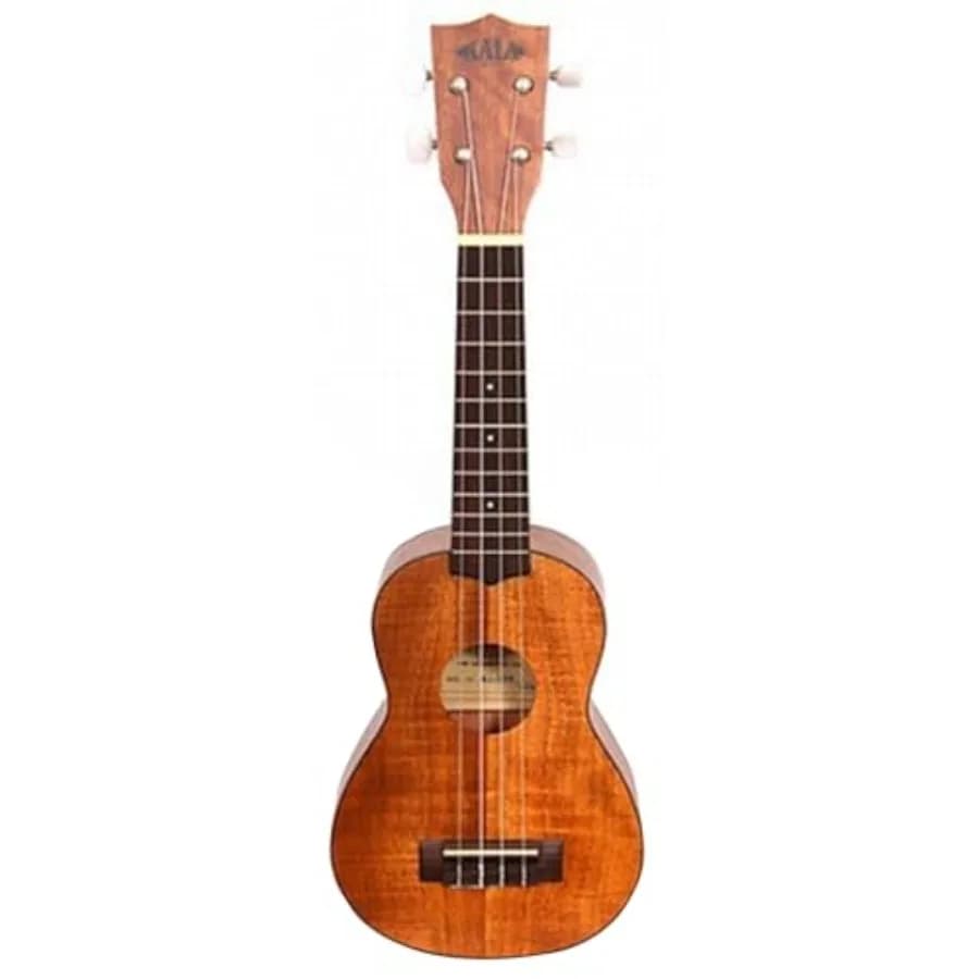 Ukulele Soprano in Mogano Esotico 21 Pollici Finitura Ambrata Leggero con Tastiera in Palissandro Satinata per Principianti e Intermedi
