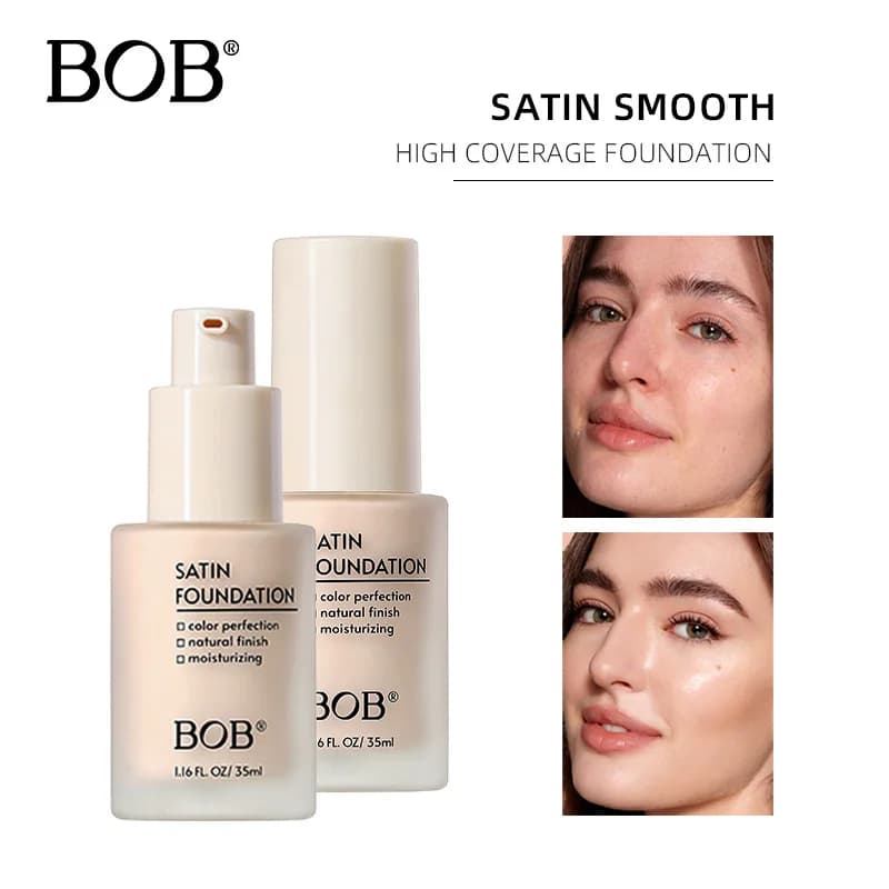 Fondotinta BOB Velvet Oil Control, Correttore Idratante Leggero e Traspirante, Crema Fondotinta a Lunga Durata