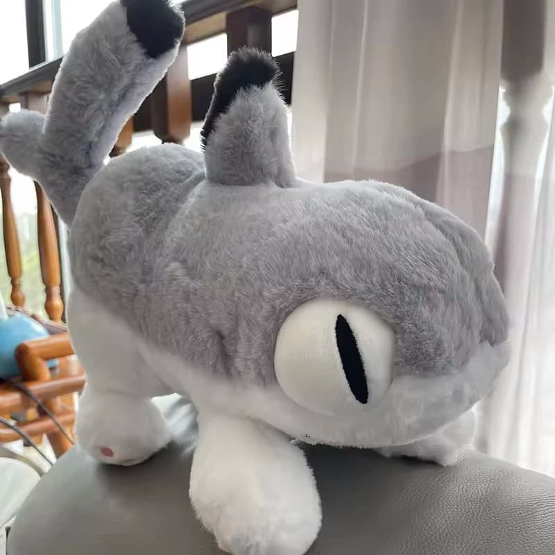 Sharkitty Originali Giocattoli di Peluche, Peluche Combinati Squalo e Gatto, Regali Creativi Antistress per Donne (Grigio, in Piedi)