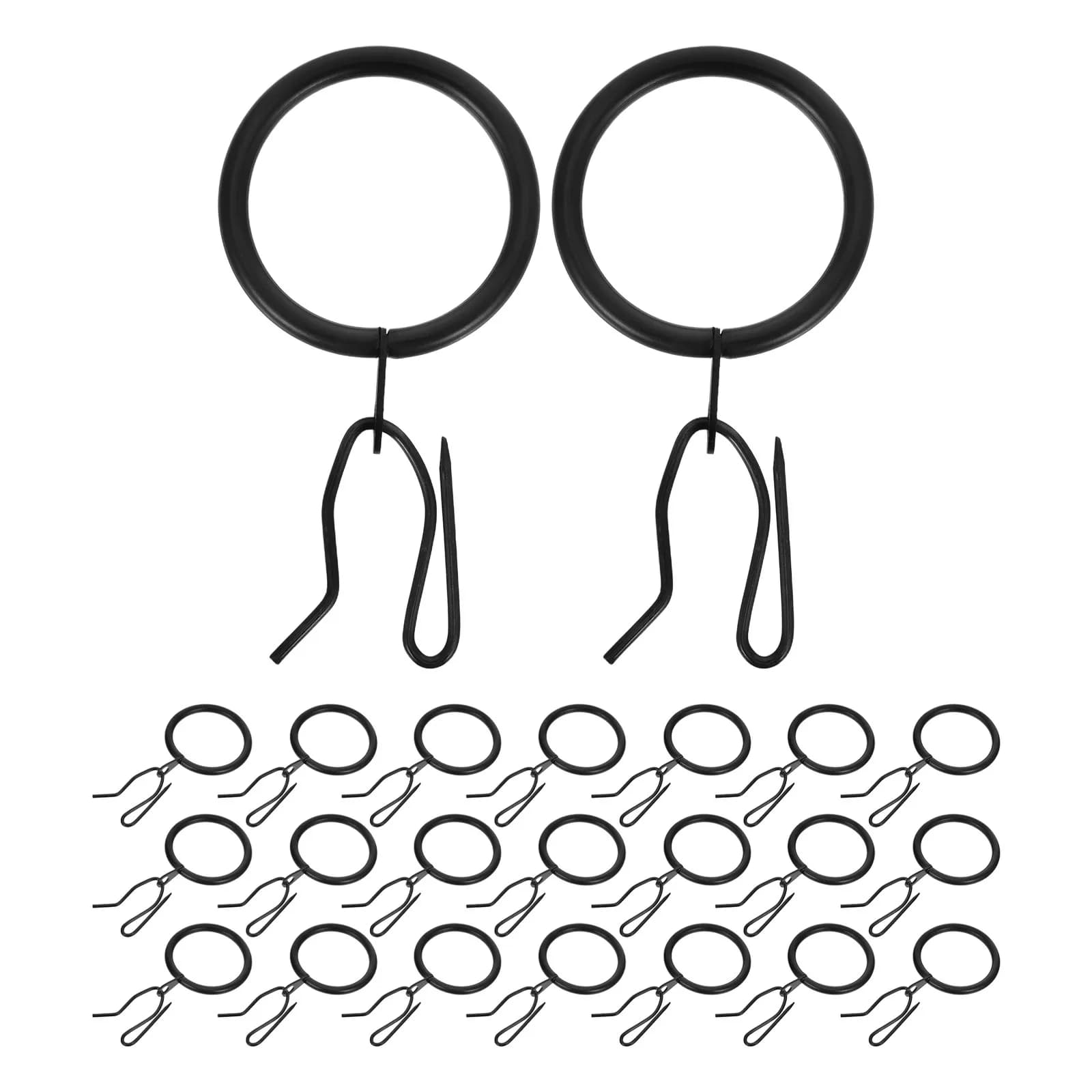 24Sets Curtain Hanging Rings Metal Eyelet Heavy Duty Drapery Pin Hooks 32Mm Internal Diameter Bathroom Window Shower Curtain