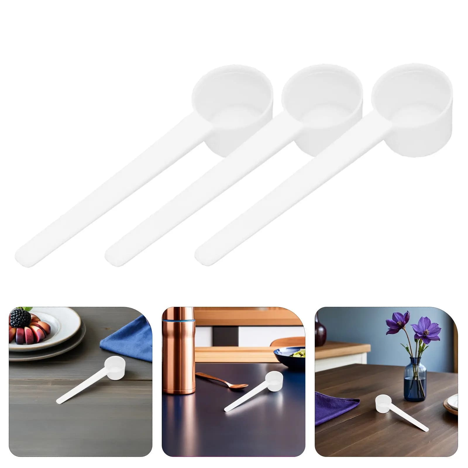 50Pcs Milk Powder Measuring Scoops Reusable Portable Kitchen Dry Measuring Tools for Coffee Protein Salt Powder Household Use