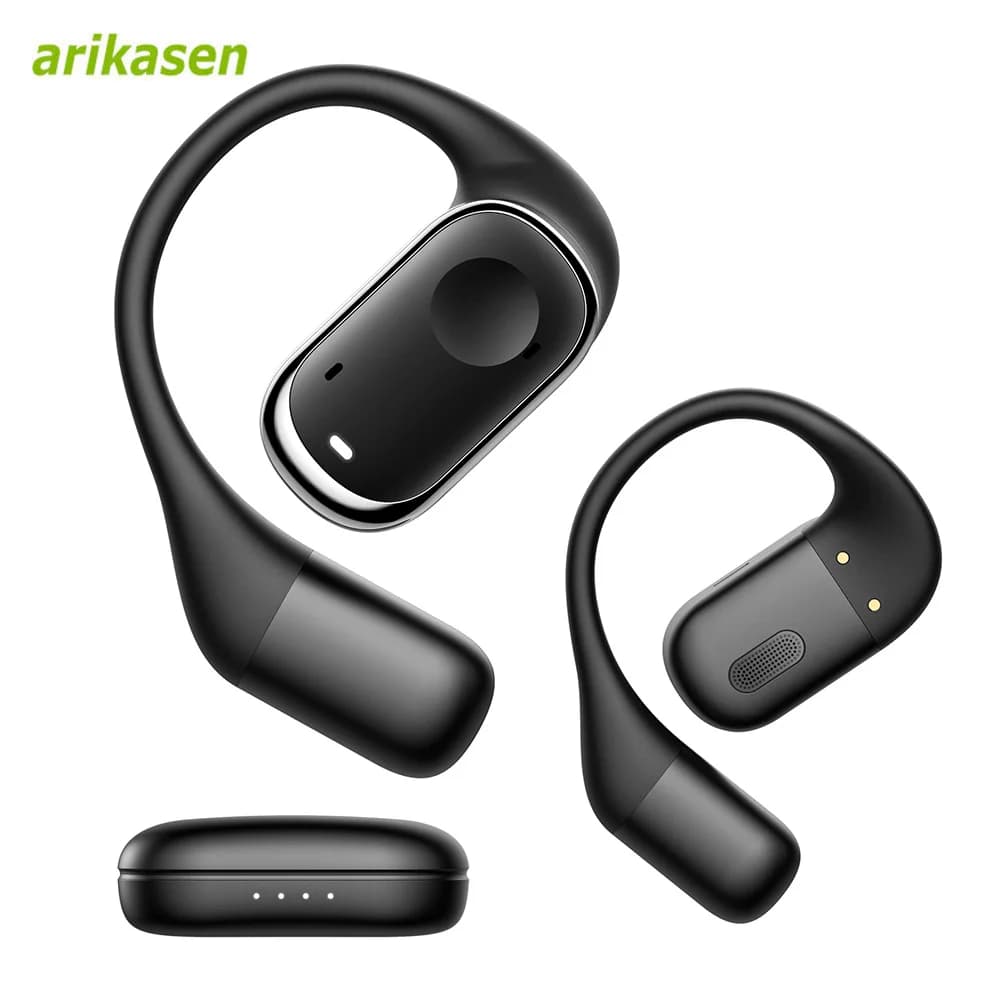 Cuffie auricolari aperte con comfort stabile e suono ad alta risoluzione Auricolari Bluetooth 5.3 Pure Bass Boost Cuffie wireless OWS per lo sport