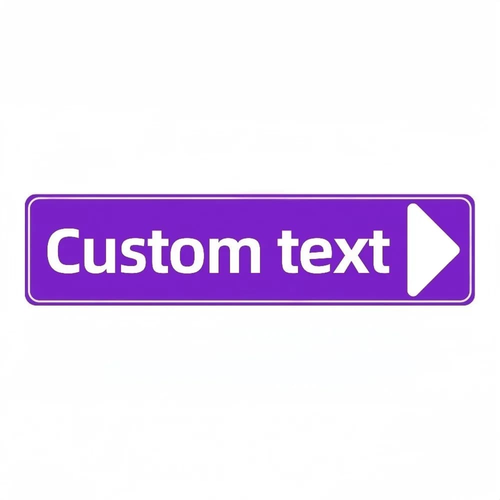 [2D Flat] Vivid Purple Right Arrow Custom Wall Sign 40×10cm Waterproof Salon Boutique Hanging Wall Decor (Only Decoration)