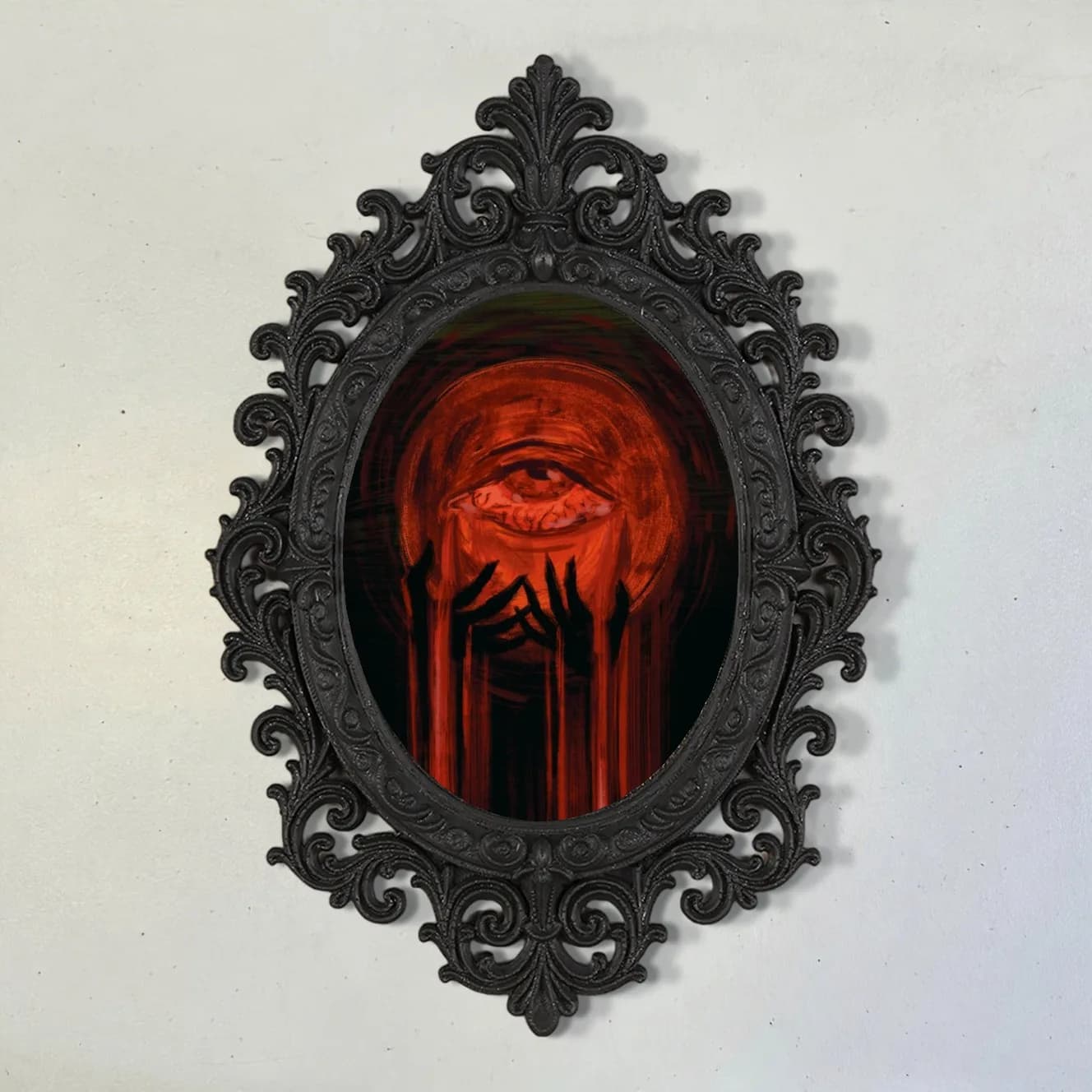 Plastic Wall Mounted Photo Frame, Gothic Dark Art Picture Frame for Gallery Wall Bedroom Living Room Home Decoration