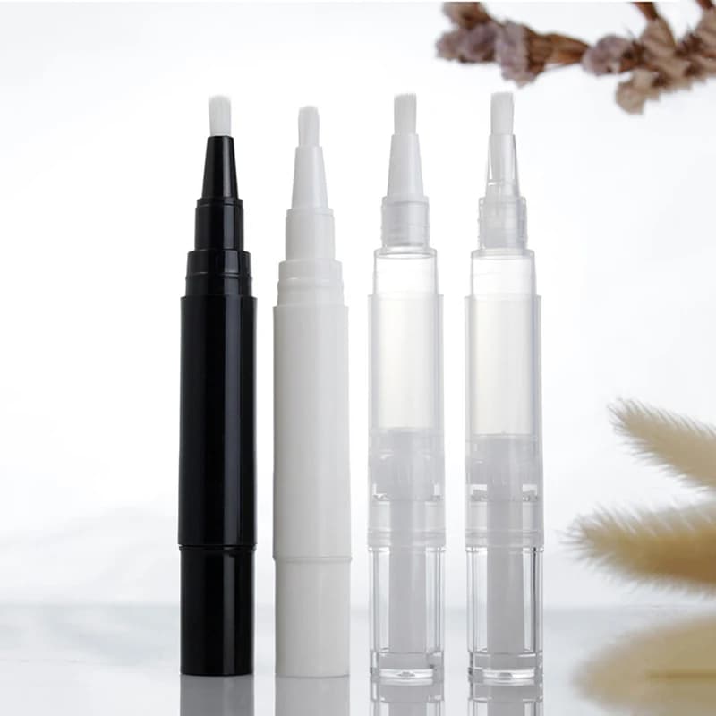 ,F, 5ML Empty Twist Pepper with Brush, Rechargeable Cosmetic Container, Nail Art, Mascara, Oils and Tools