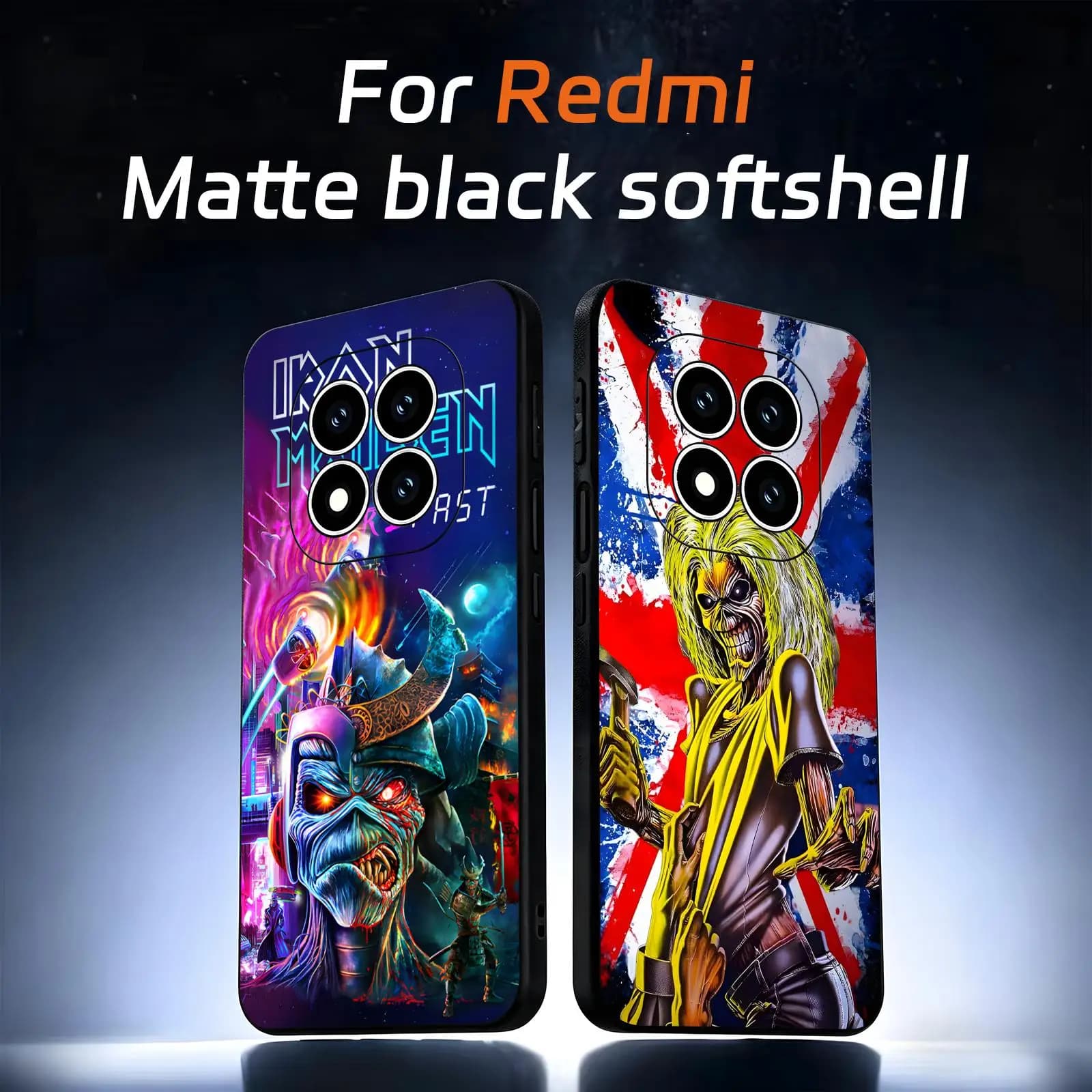 R-Run-To-The-H-Hills-Iron-M-MaidenES Custodia per telefono per Redmi Note15 14 13 12 11Pro Plus 5G 14C A3 Cover morbida nera per telefono