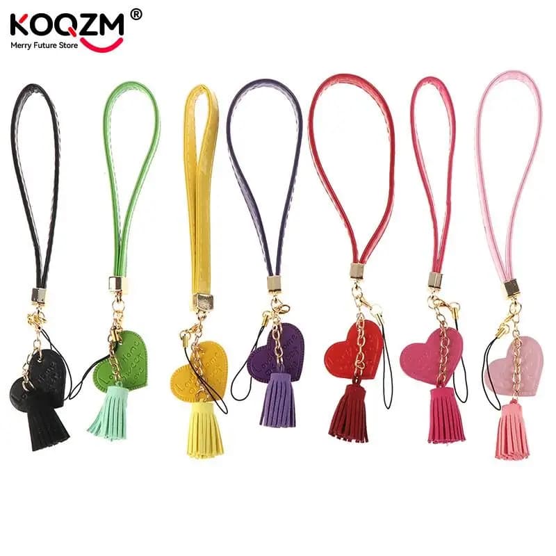 Cuore di amore Nappa Polso Della Mano Lanyard Cinghie Del Telefono Della Macchina Fotografica del USB Flash Drive Stringa Portachiavi