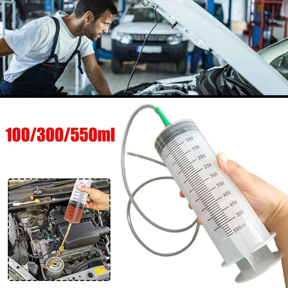 550ML needle barrel oil pump syringe large reusable pump measuring with scale syringe with muslimah tube