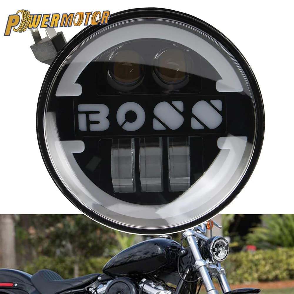 Faro LED da 5,75 Pollici per Moto, Luci Diurne da 5 3/4" per Harley Softail Sportster 883 XL883 FXCW, Accessori